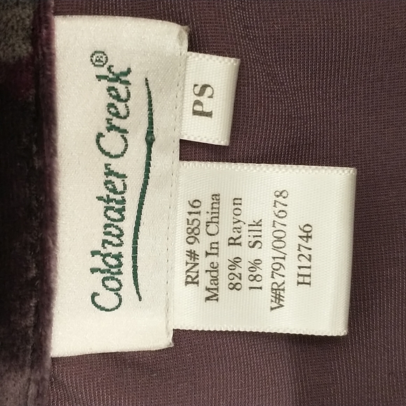 Purple Floral Velvet Silk Blend Blouse Shaket Lush Soft Top Versatile Bohemian - Picture 6 of 9